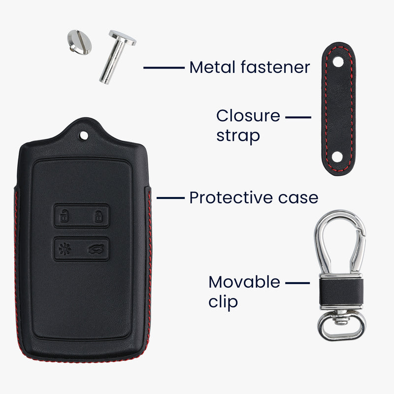 kwmobile Autoschlüssel Hülle kompatibel mit Renault 4-Tasten Smartkey Autoschlüssel (nur Keyless Go) - Schutzhülle Schlüsselhülle