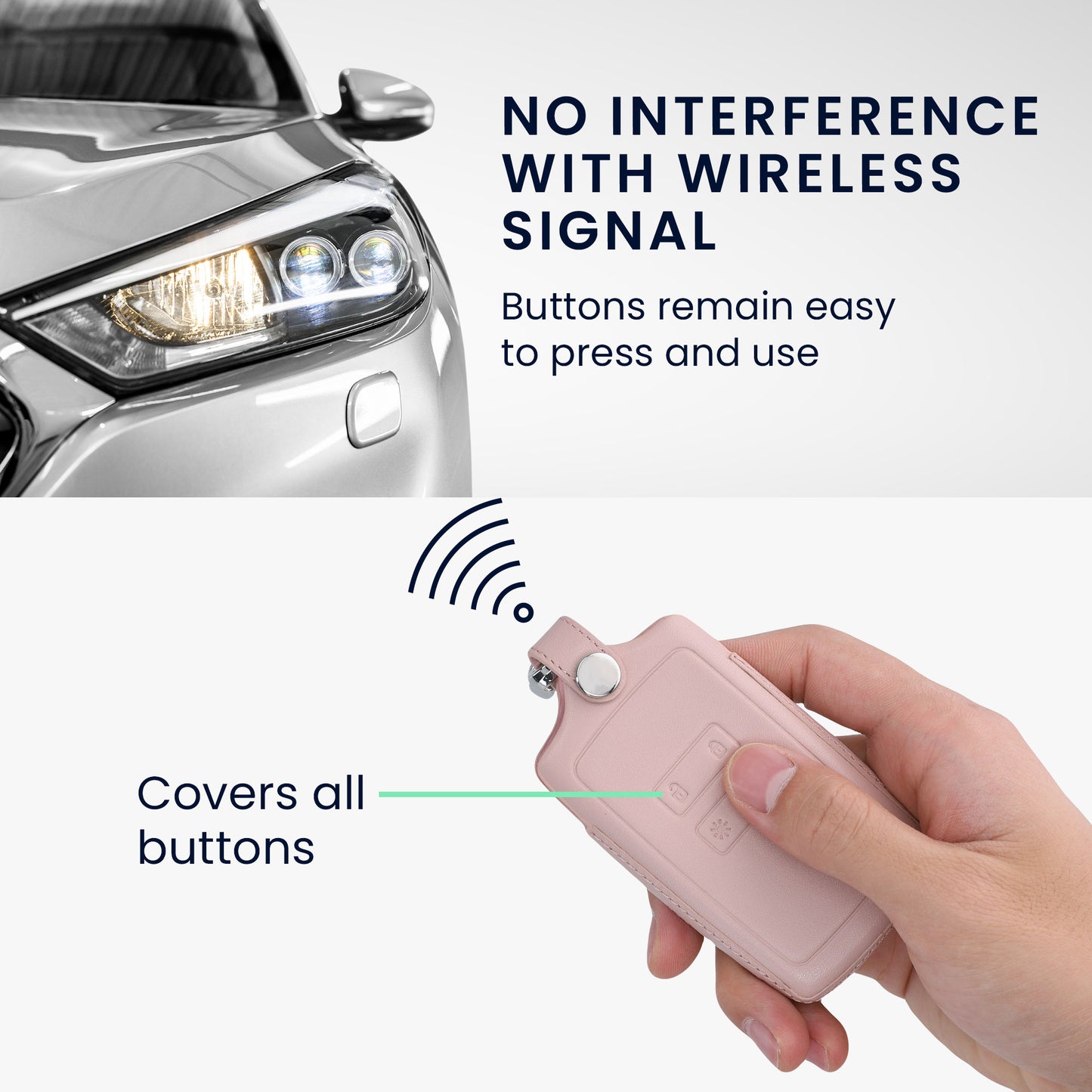 kwmobile Autoschlüssel Hülle kompatibel mit Renault 4-Tasten Smartkey Autoschlüssel (nur Keyless Go) - Schutzhülle Schlüsselhülle