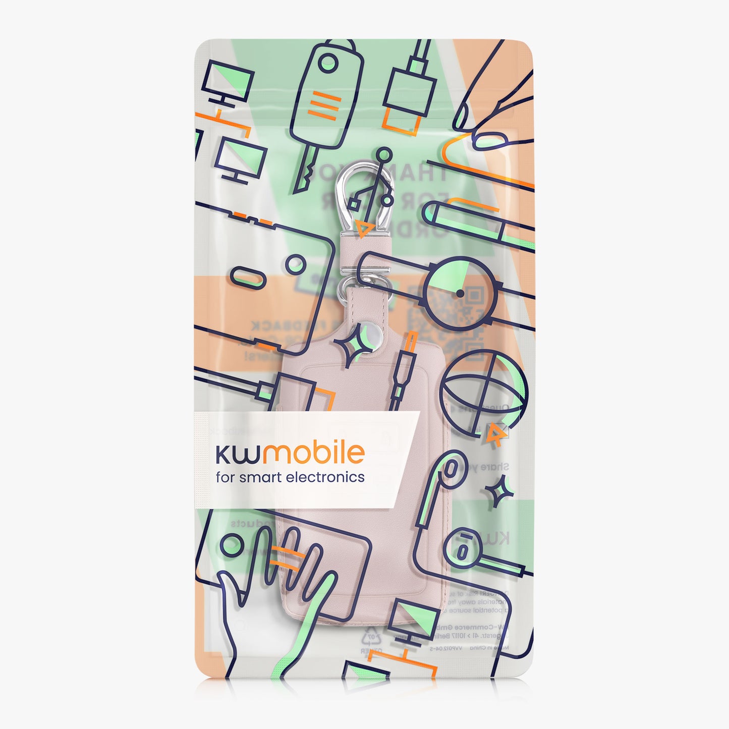 kwmobile Autoschlüssel Hülle kompatibel mit Renault 4-Tasten Smartkey Autoschlüssel (nur Keyless Go) - Schutzhülle Schlüsselhülle
