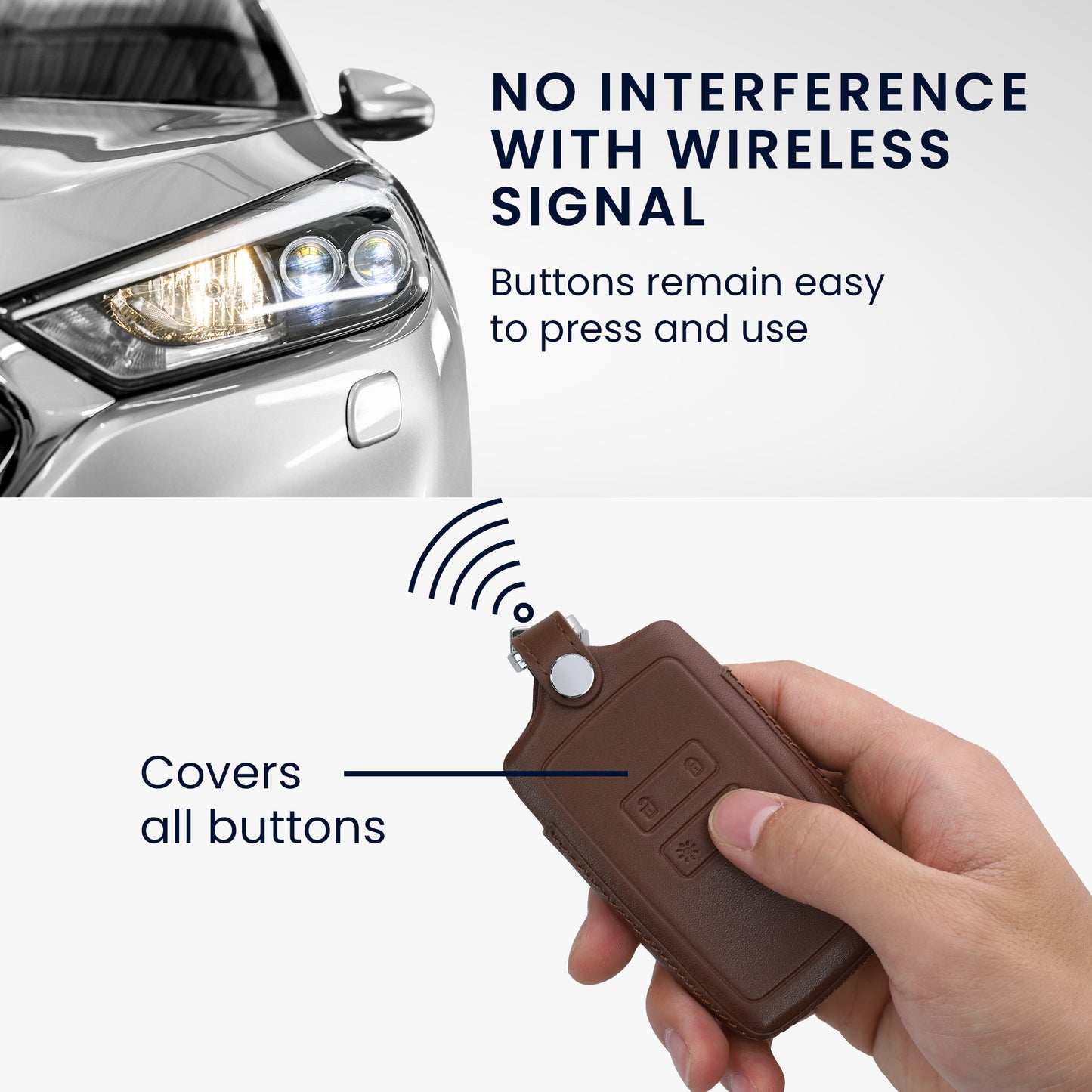 kwmobile Autoschlüssel Hülle kompatibel mit Renault 4-Tasten Smartkey Autoschlüssel (nur Keyless Go) - Schutzhülle Schlüsselhülle