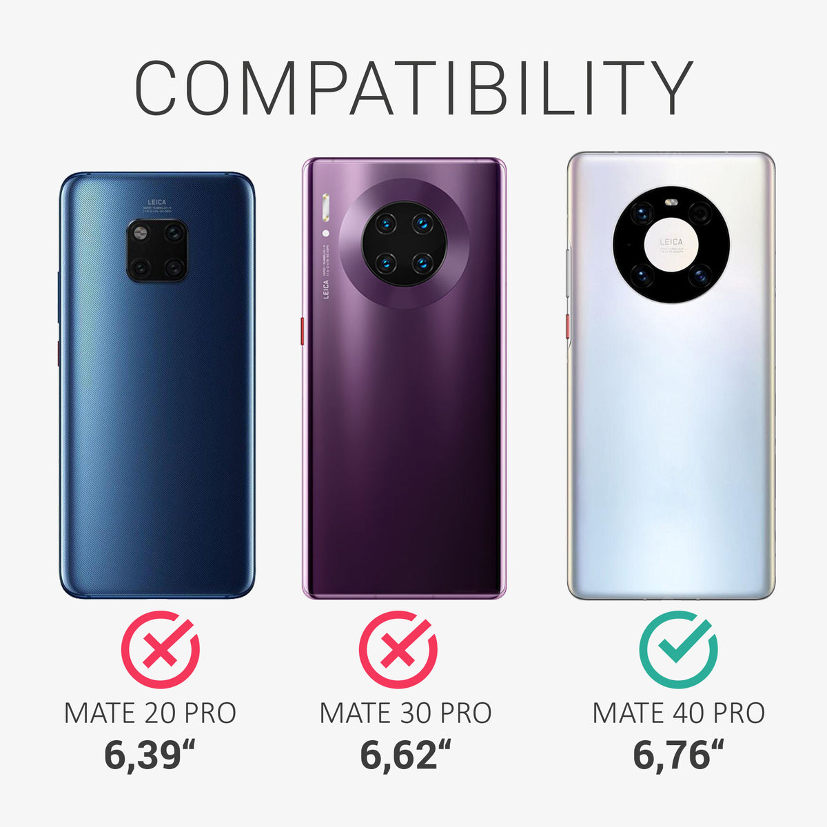 Crystal TPU Hülle für Huawei Mate 40 Pro Transparent