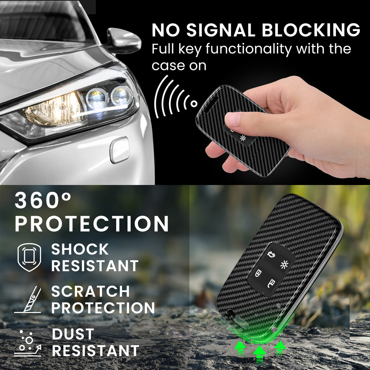 Renault 4-Tasten Smartkey (nur Keyless Go) Autoschlüssel Schlüsselhülle