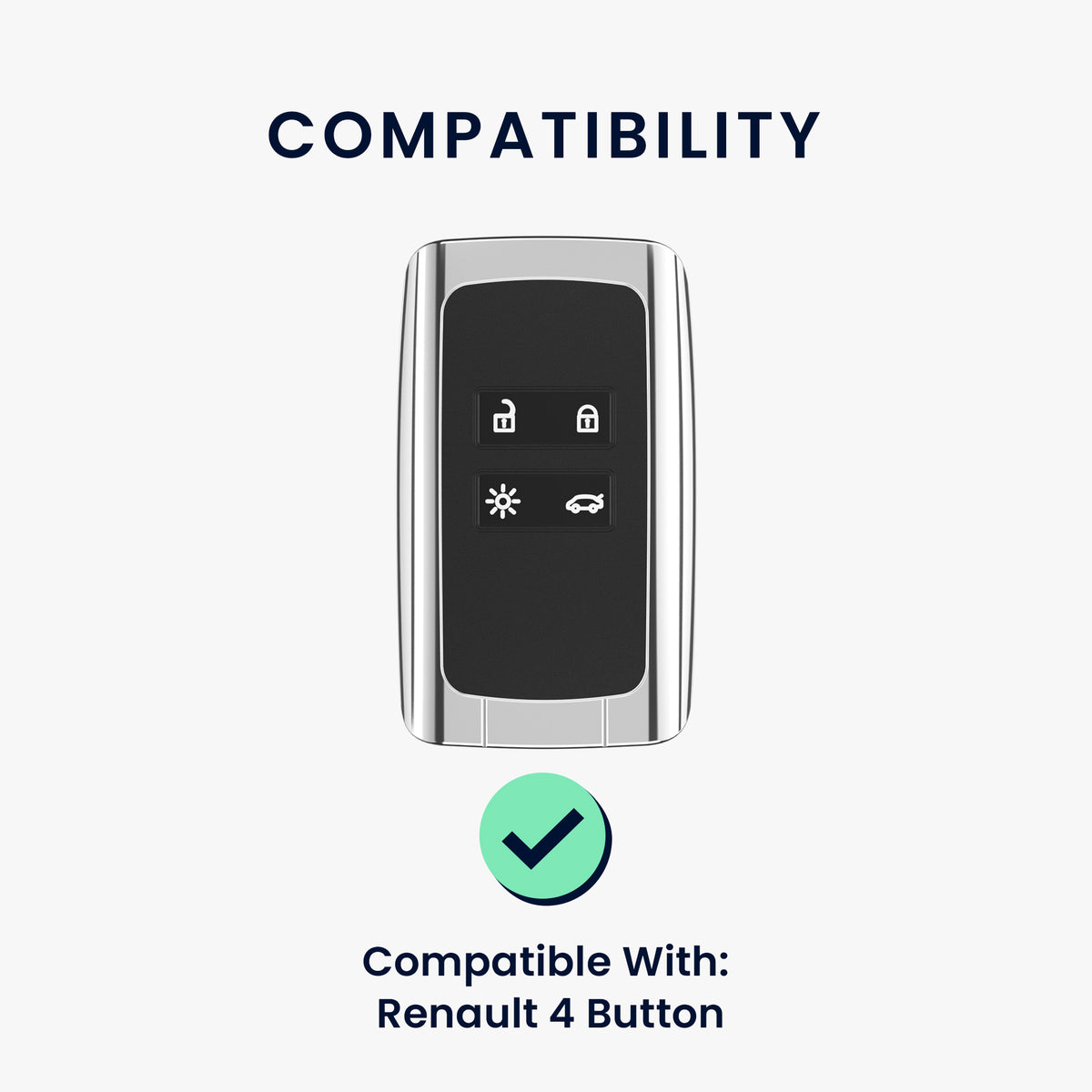 Renault 4-Tasten Smartkey (nur Keyless Go) Autoschlüssel Schlüsselhülle