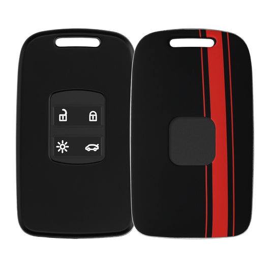 kwmobile Autoschlüssel Hülle kompatibel mit Renault 4-Tasten Smartkey Autoschlüssel (nur Keyless Go) - Hardcover Schutzhülle Schlüsselhülle Cover