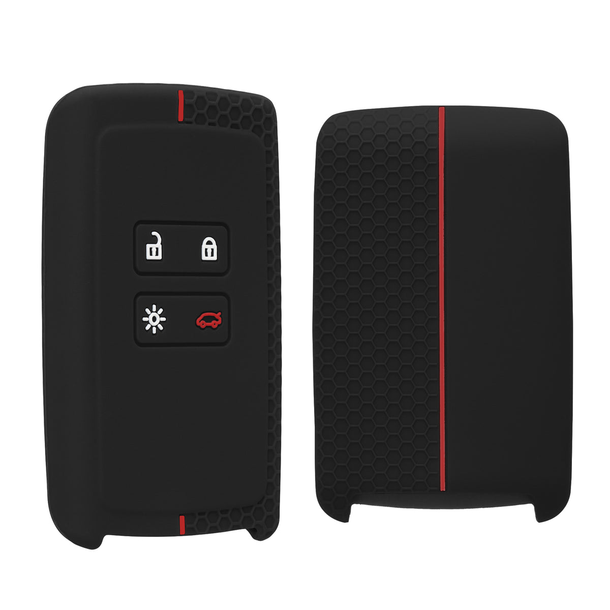 Renault 4-Tasten Smartkey (nur Keyless Go) Autoschlüssel Silikon Schlüsselhülle Wabenmuster