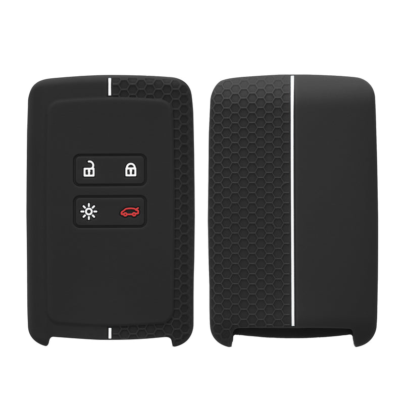 Renault 4-Tasten Smartkey (nur Keyless Go) Autoschlüssel Silikon Schlüsselhülle Wabenmuster