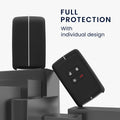 Renault 4-Tasten Smartkey (nur Keyless Go) Autoschlüssel Silikon Schlüsselhülle Wabenmuster