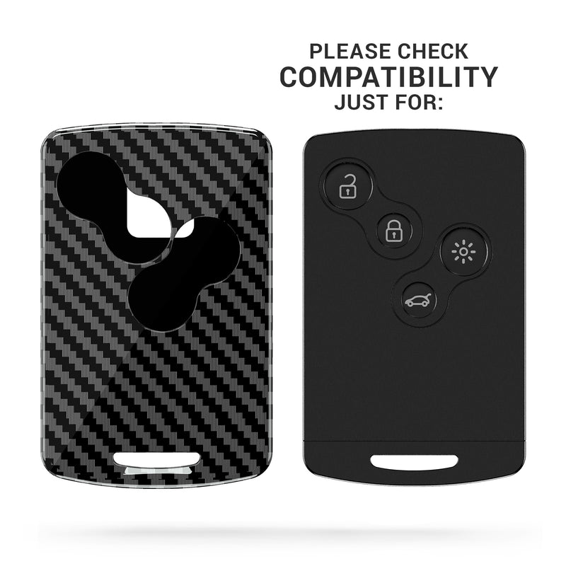 Renault 4-Tasten Autoschlüssel (nur Keyless Go) Karte Hardcover Schlüsselhülle