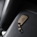 VW Golf 8 3-Tasten Autoschlüssel Kunstleder Schlüsselhülle Kompass Taupe