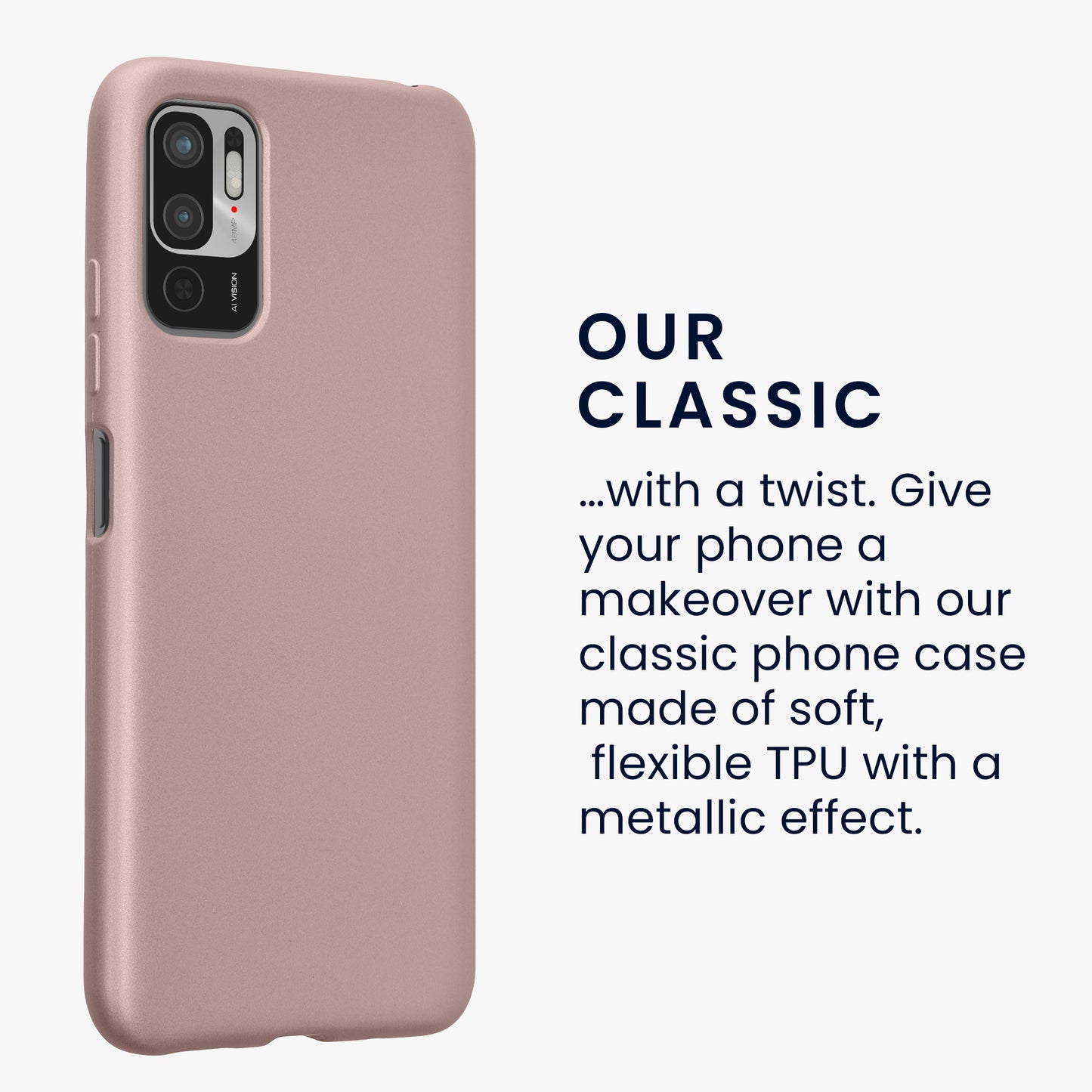 Xiaomi Redmi Note 10 5G Silikon Handyhülle Metallic
