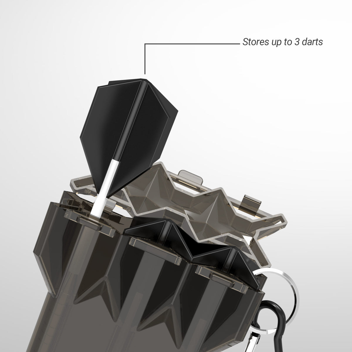Dart Case für 3 Dartpfeile transparente Halterung