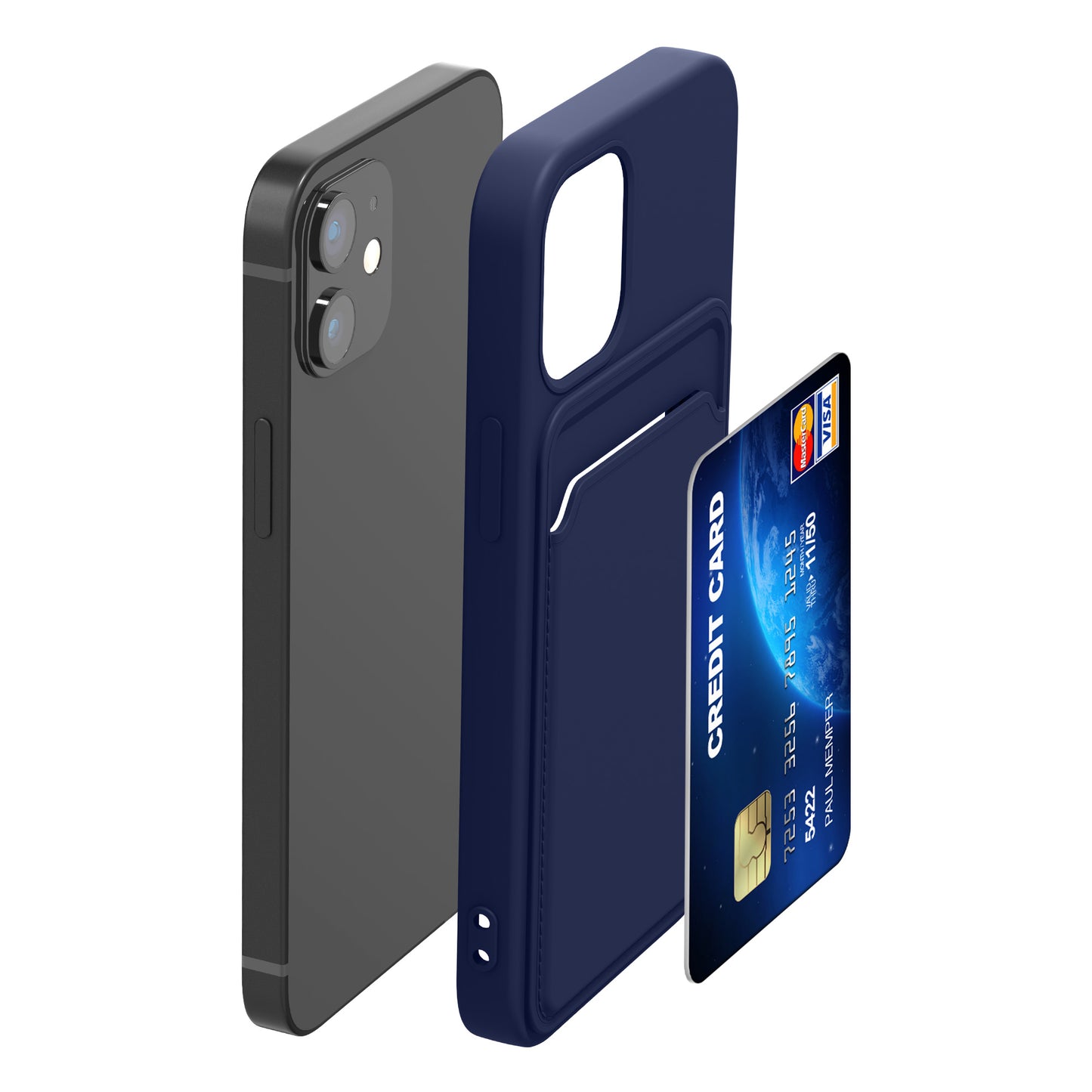 iPhone 12 mini Handyhülle mit Kartenfach