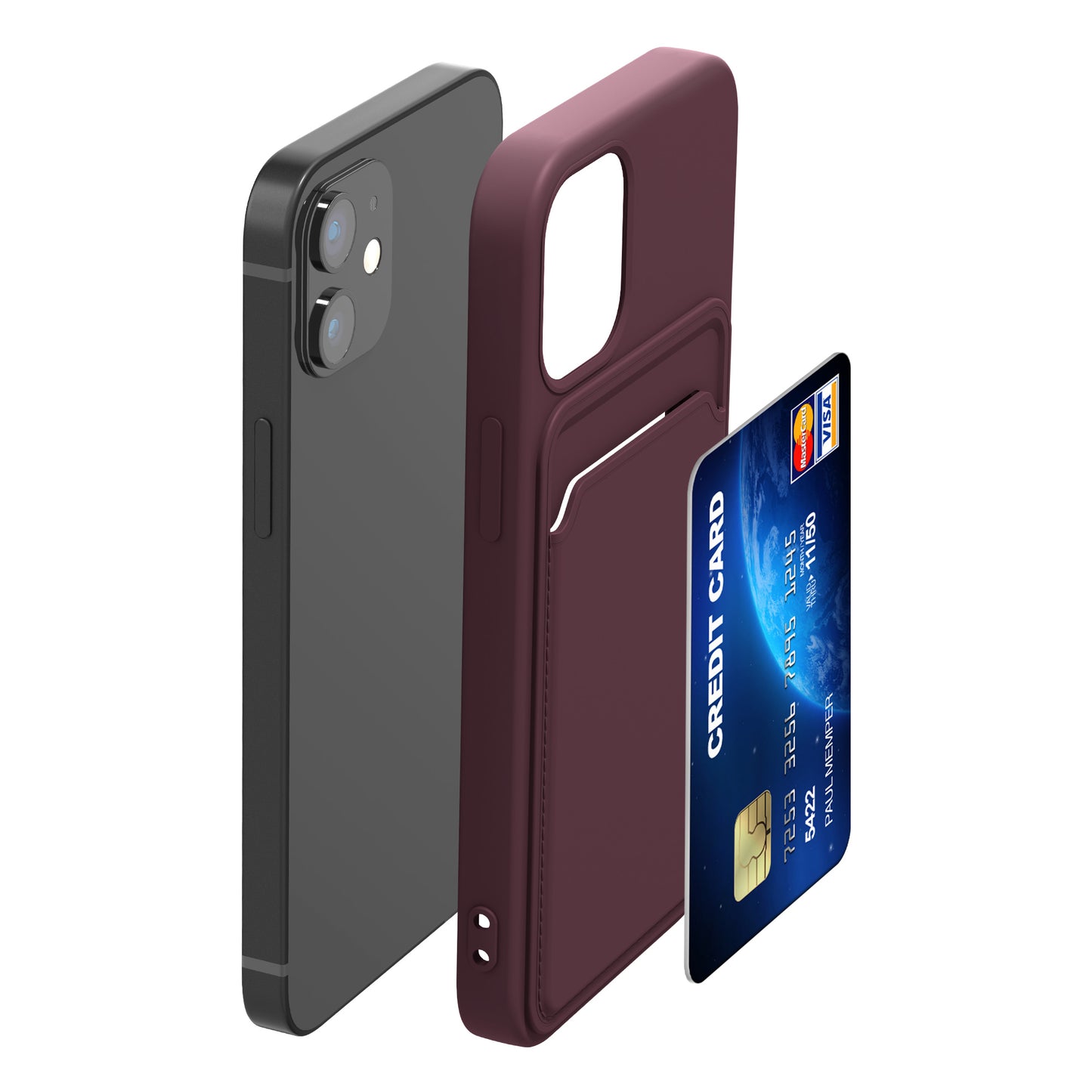 iPhone 12 mini Handyhülle mit Kartenfach