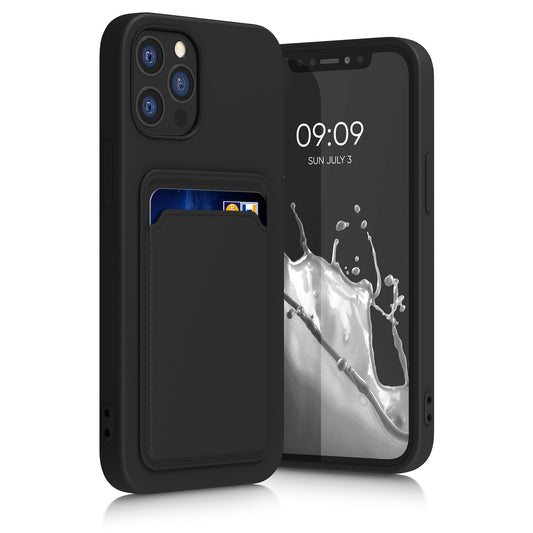 kwmobile Handyhülle für Apple iPhone 12 / iPhone 12 Pro Hülle mit Kartenfach - Schutzhülle Cover