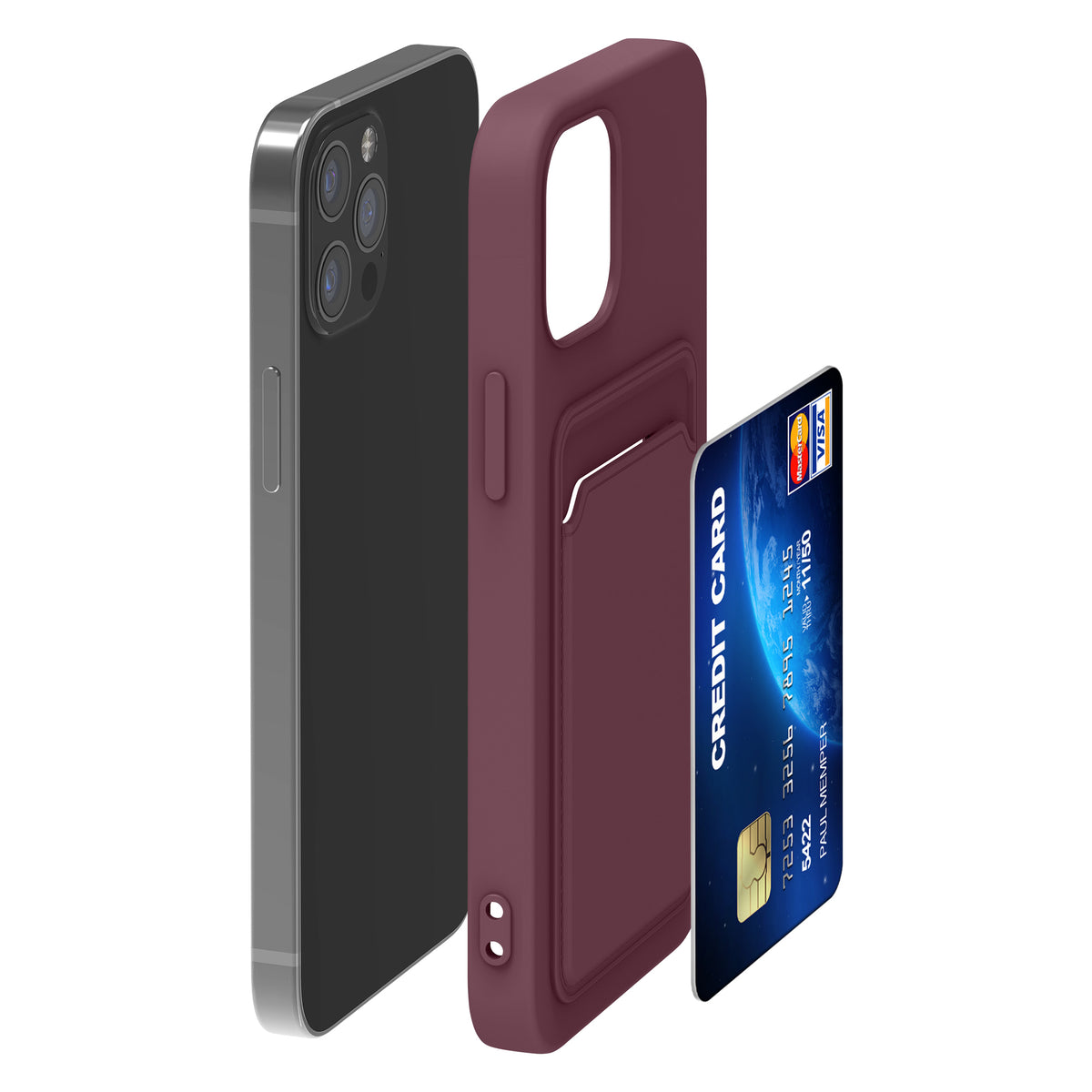 iPhone 12 / iPhone 12 Pro Handyhülle mit Kartenfach