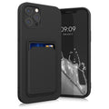 iPhone 12 Pro Max Handyhülle mit Kartenfach Silikon Matt
