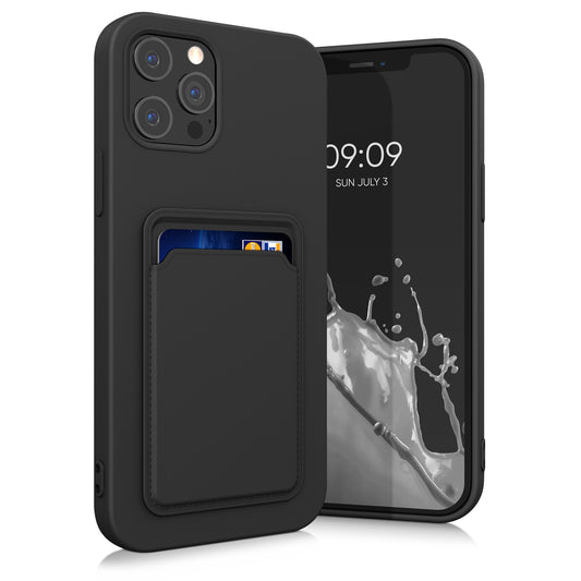 kwmobile Handyhülle für Apple iPhone 12 Pro Max Hülle mit Kartenfach - Schutzhülle Cover