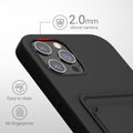 iPhone 12 Pro Max Handyhülle mit Kartenfach Silikon Matt