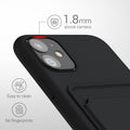 iPhone 11 Handyhülle mit Kartenfach Silikon Matt