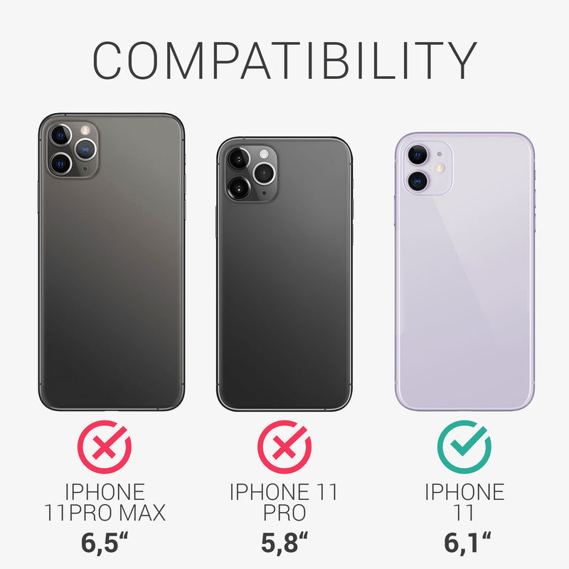 iPhone 11 Handyhülle mit Kartenfach Silikon Matt