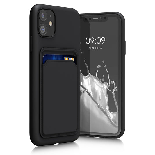 kwmobile Handyhülle für Apple iPhone 11 Hülle mit Kartenfach - Schutzhülle Cover