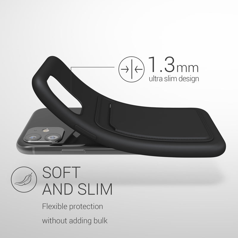 iPhone 11 Handyhülle mit Kartenfach Silikon Matt