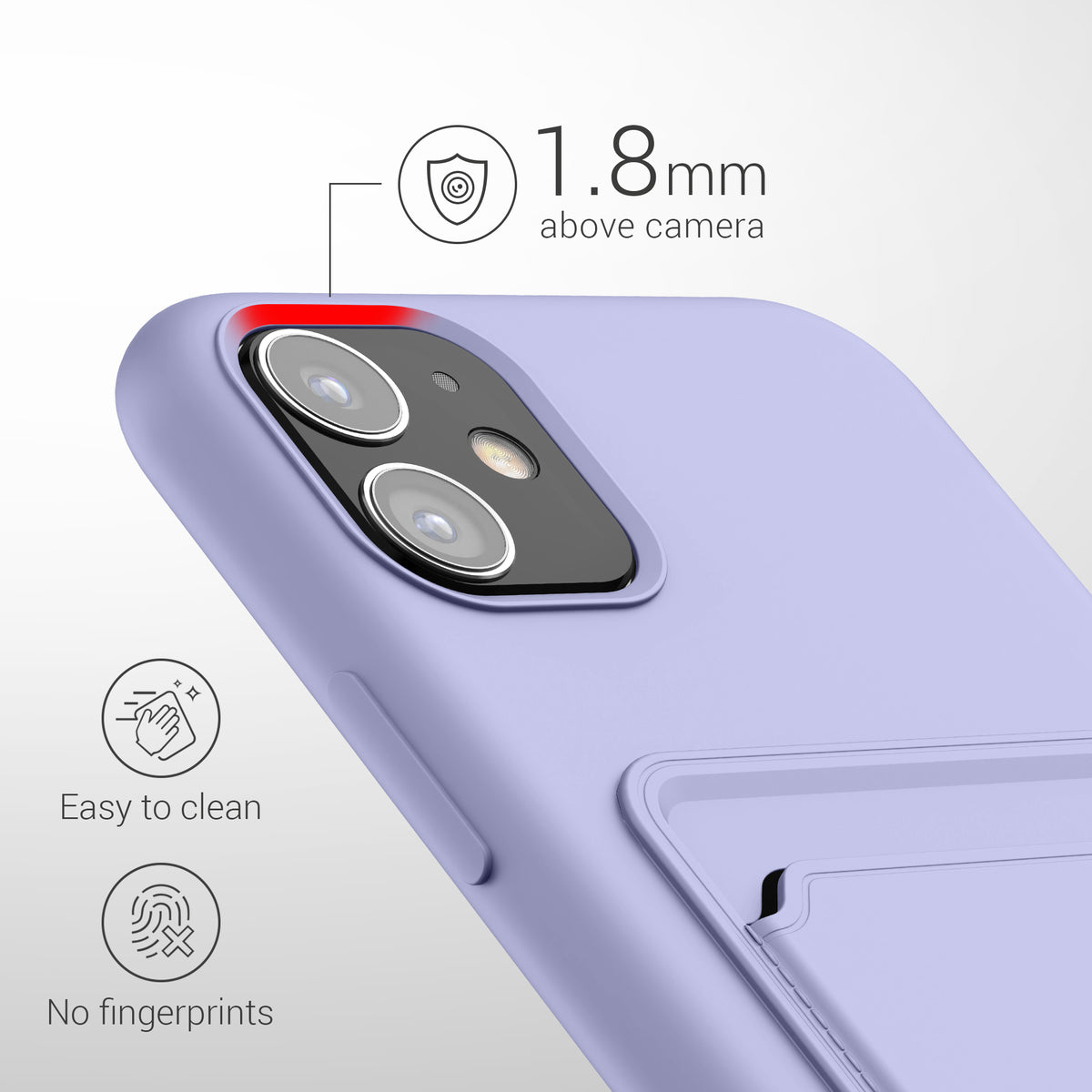iPhone 11 Handyhülle mit Kartenfach Silikon Matt