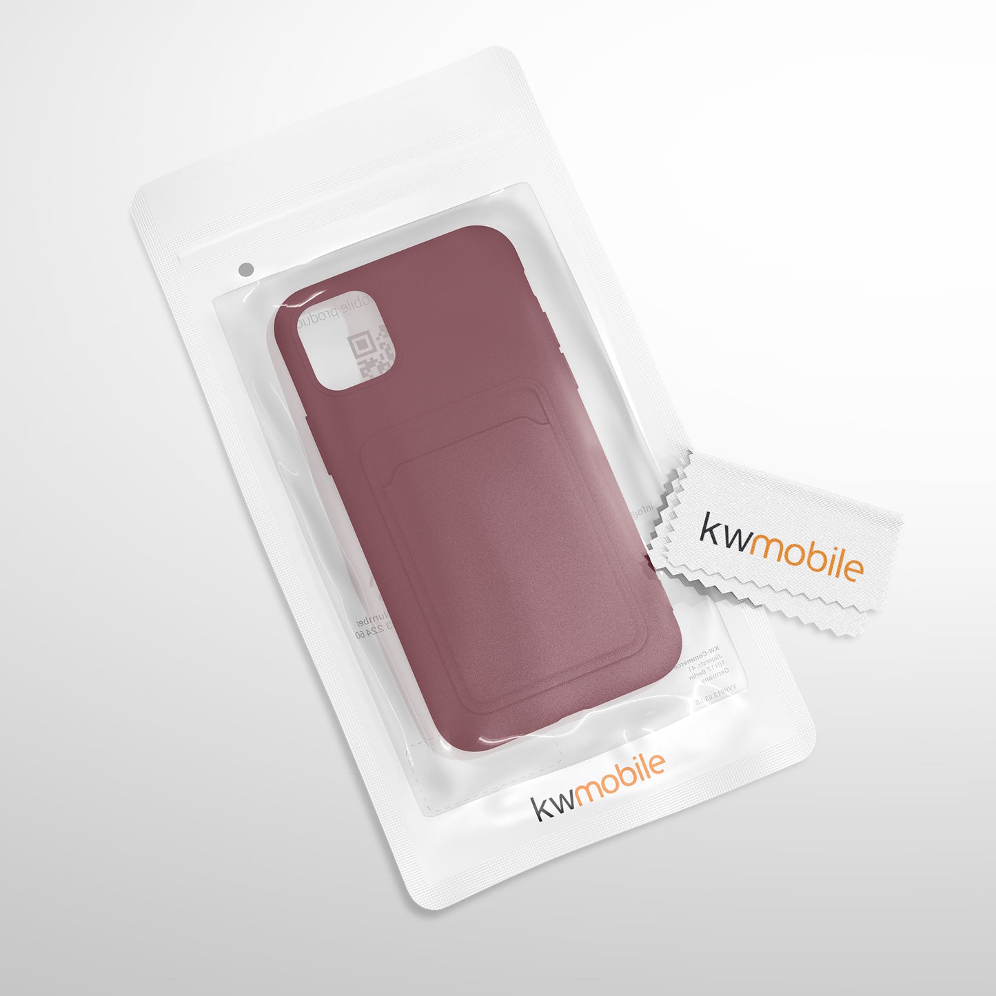 iPhone 11 Handyhülle mit Kartenfach Silikon Matt