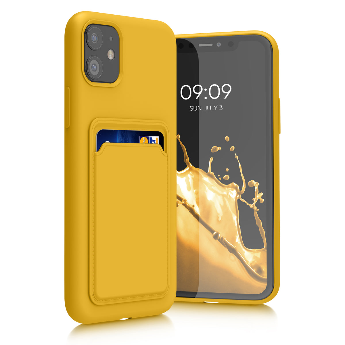 iPhone 11 Handyhülle mit Kartenfach Silikon Matt