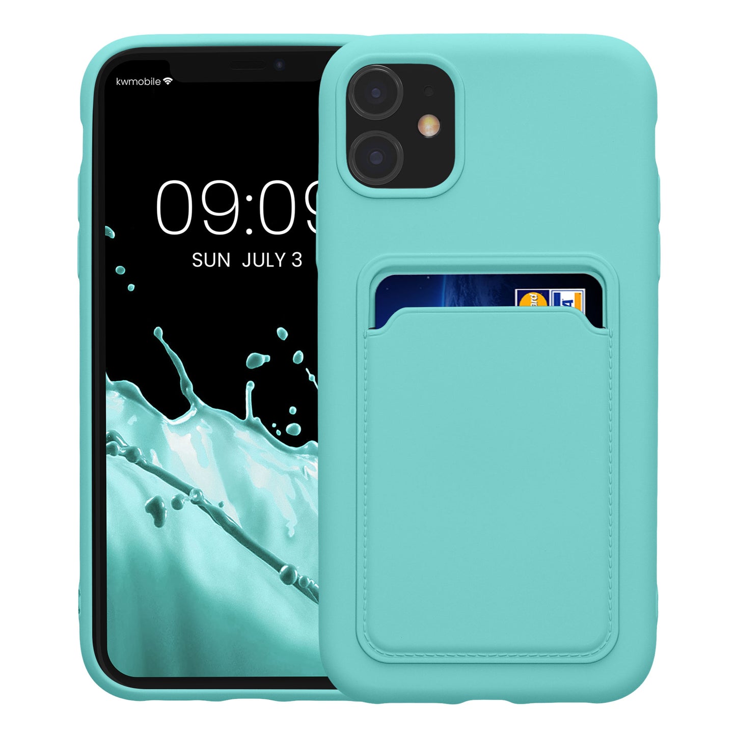 iPhone 11 Handyhülle mit Kartenfach Silikon Matt