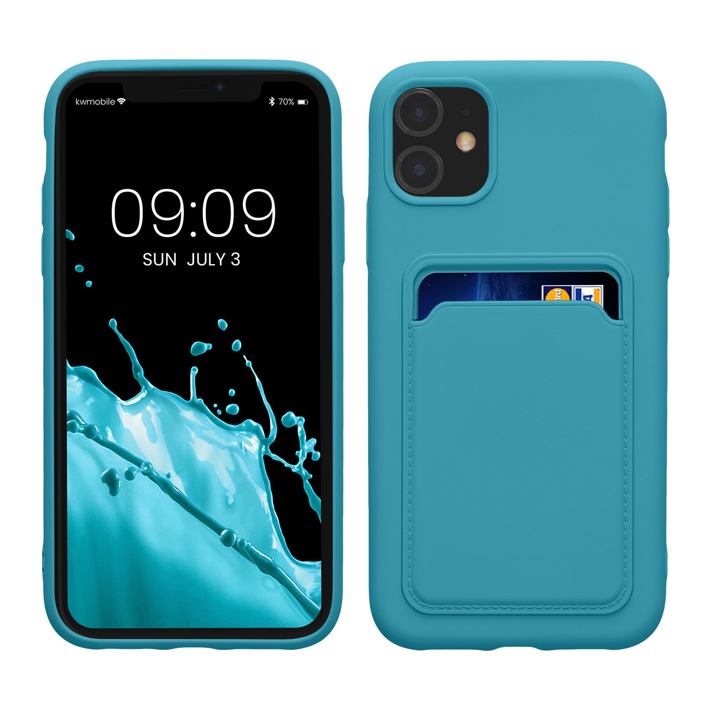 iPhone 11 Handyhülle mit Kartenfach Silikon Matt