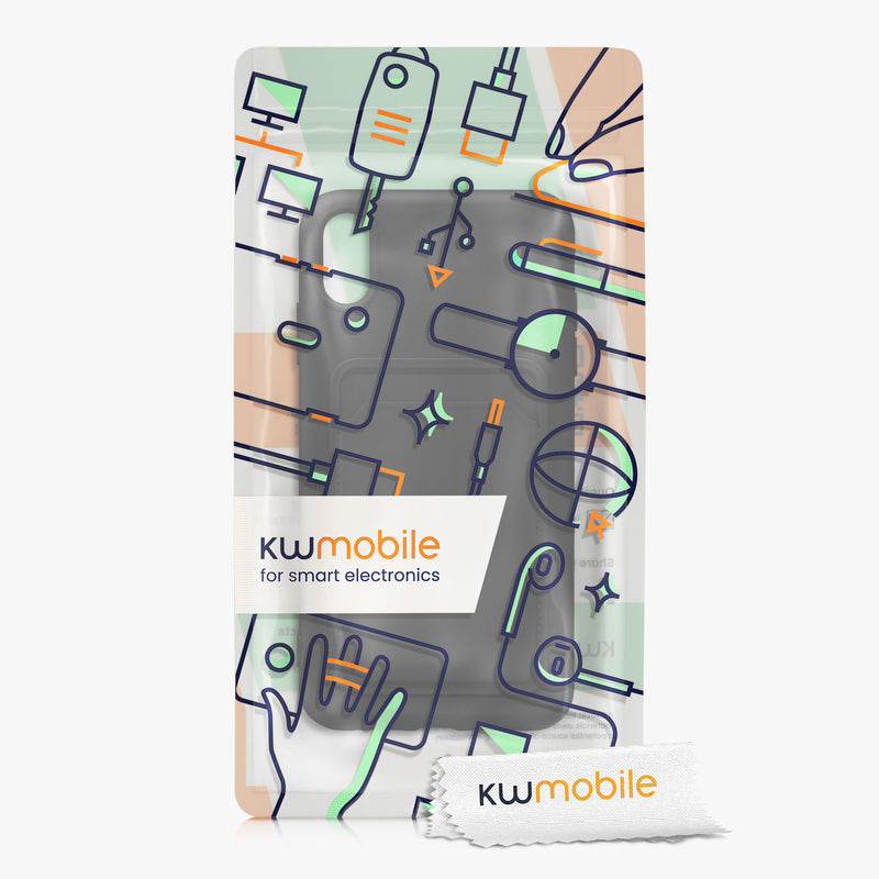 kwmobile Handyhülle für Apple iPhone XR Hülle mit Kartenfach - Schutzhülle Cover