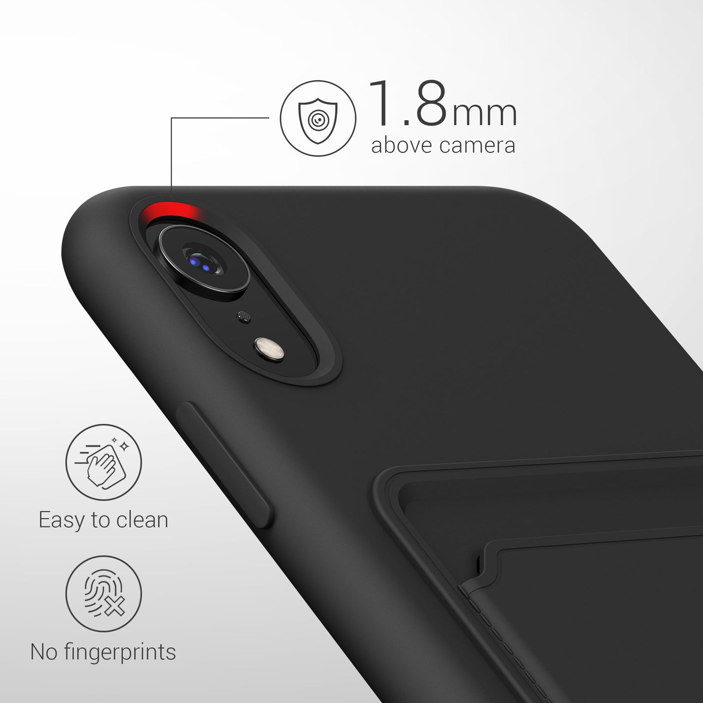 kwmobile Handyhülle für Apple iPhone XR Hülle mit Kartenfach - Schutzhülle Cover