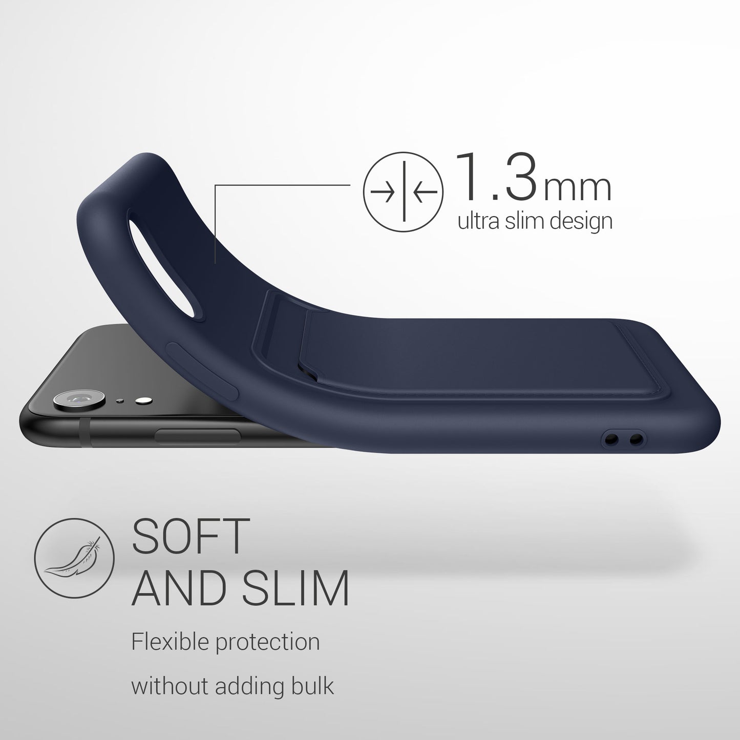 kwmobile Handyhülle für Apple iPhone XR Hülle mit Kartenfach - Schutzhülle Cover
