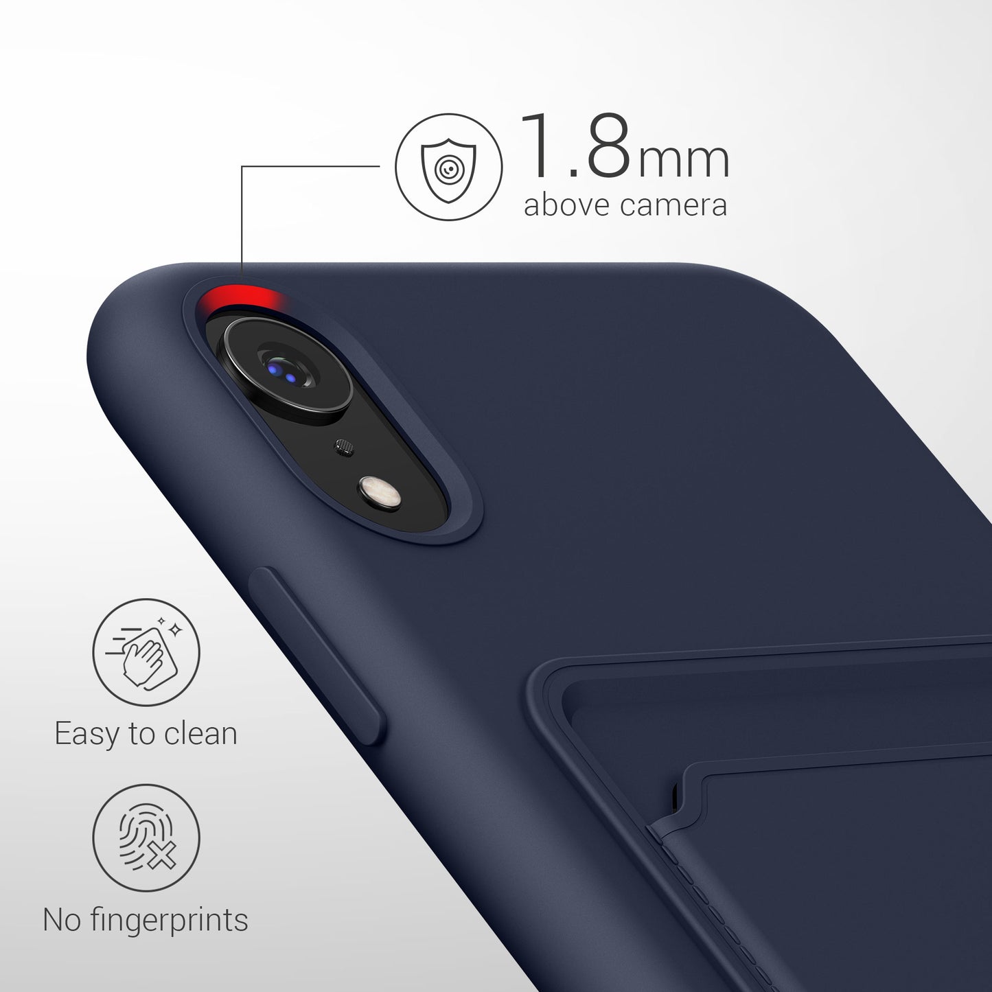 kwmobile Handyhülle für Apple iPhone XR Hülle mit Kartenfach - Schutzhülle Cover