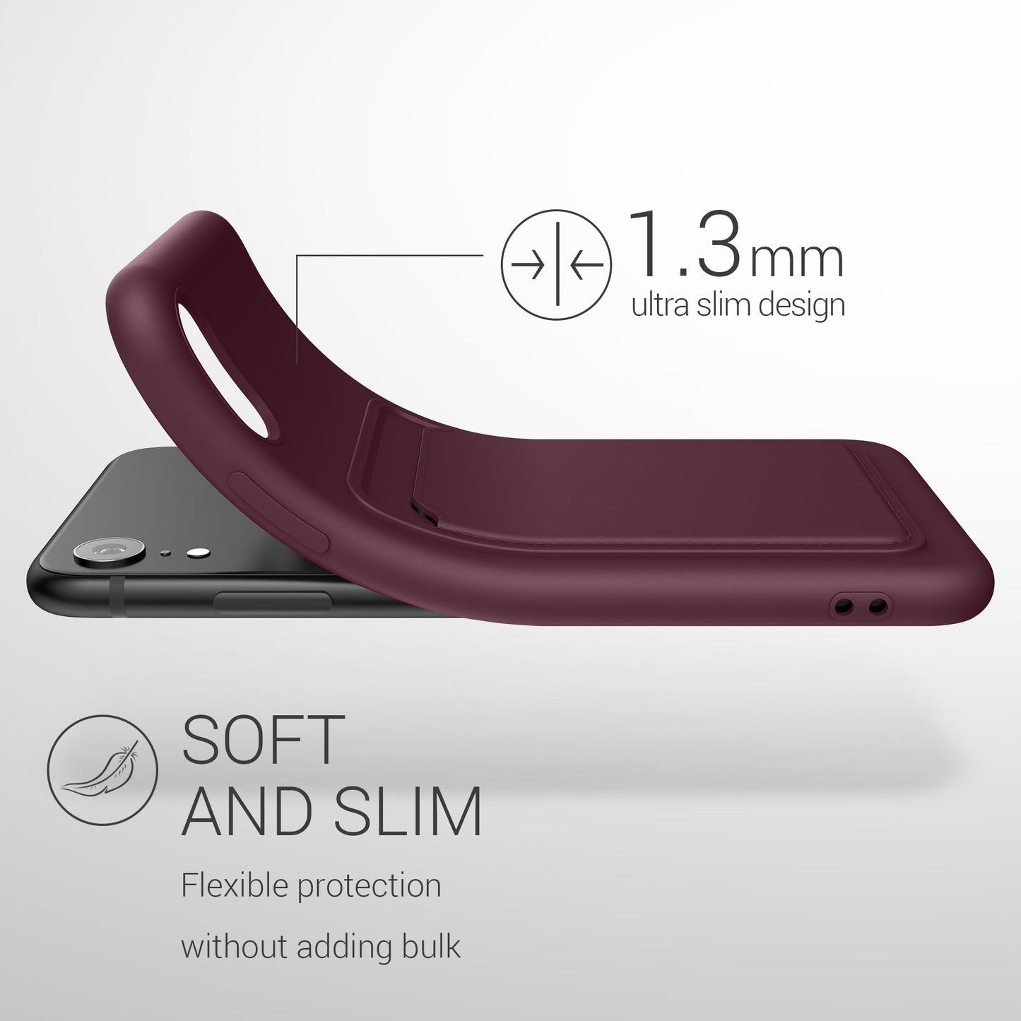 kwmobile Handyhülle für Apple iPhone XR Hülle mit Kartenfach - Schutzhülle Cover