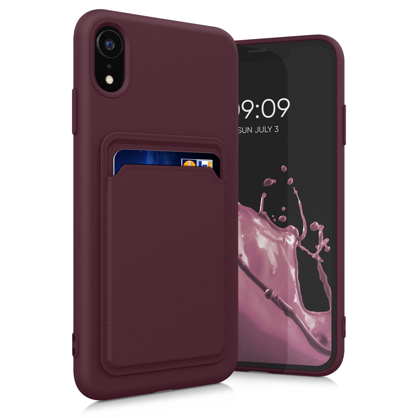 kwmobile Handyhülle für Apple iPhone XR Hülle mit Kartenfach - Schutzhülle Cover