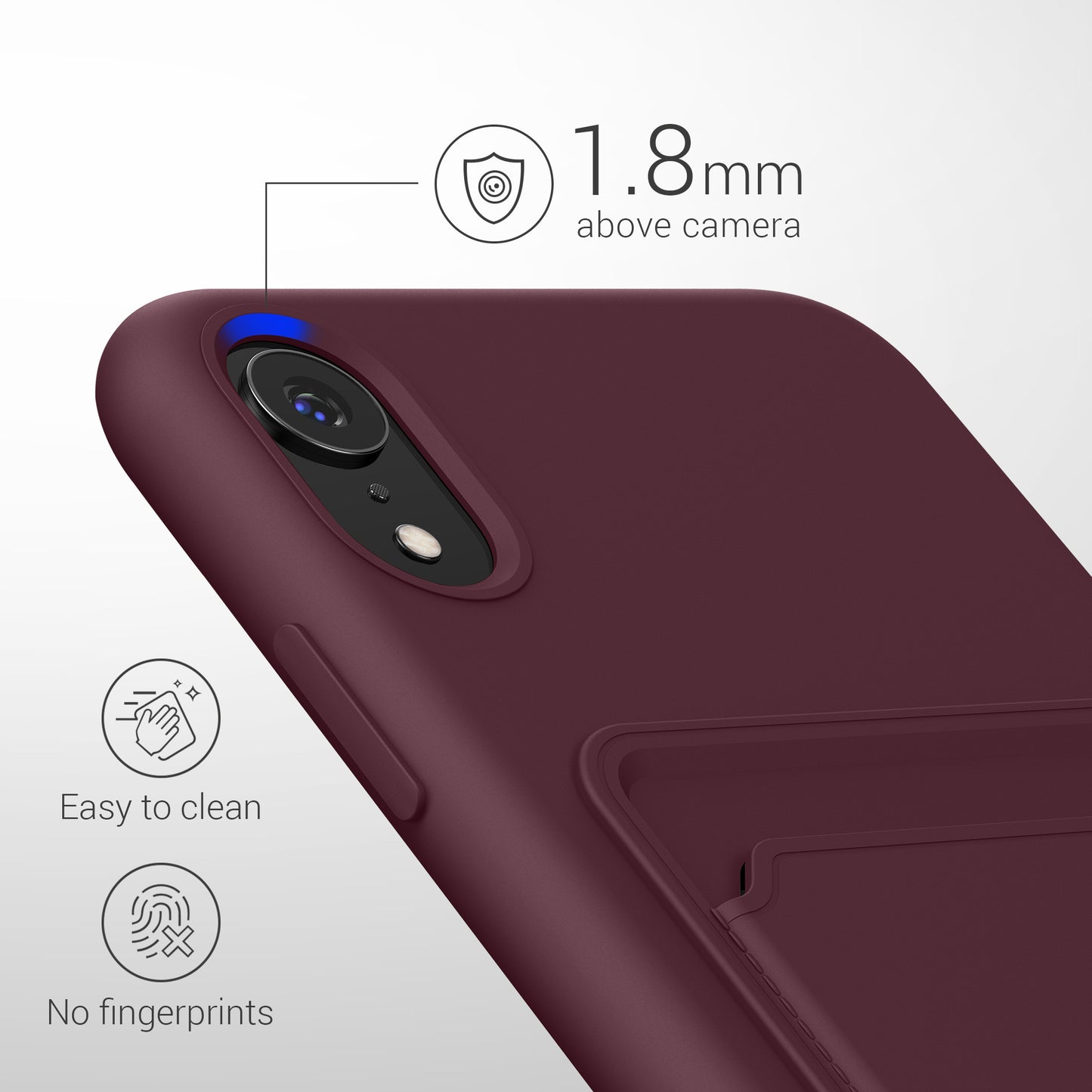 kwmobile Handyhülle für Apple iPhone XR Hülle mit Kartenfach - Schutzhülle Cover