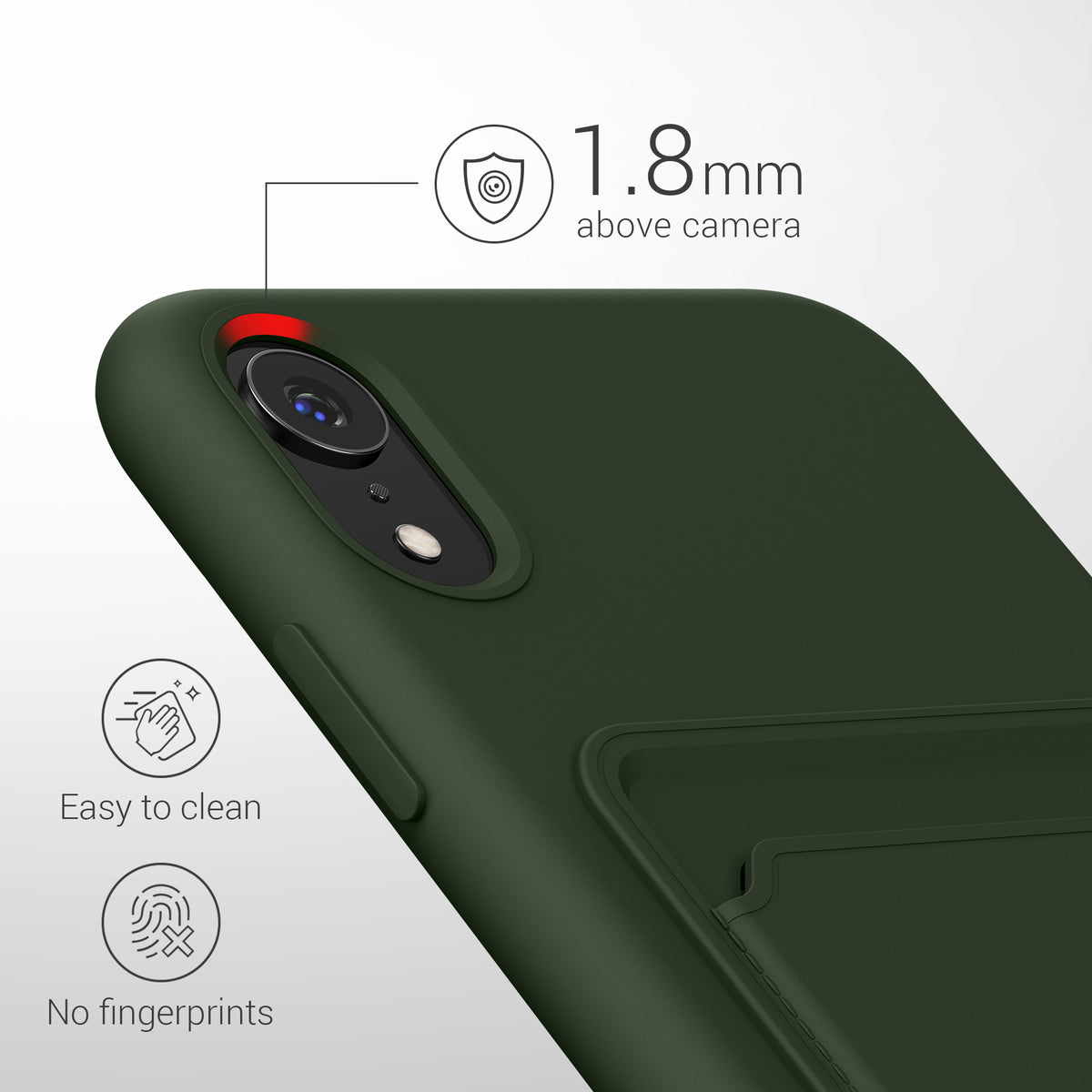 kwmobile Handyhülle für Apple iPhone XR Hülle mit Kartenfach - Schutzhülle Cover