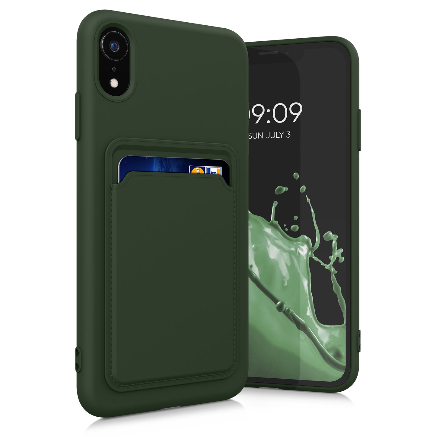 kwmobile Handyhülle für Apple iPhone XR Hülle mit Kartenfach - Schutzhülle Cover