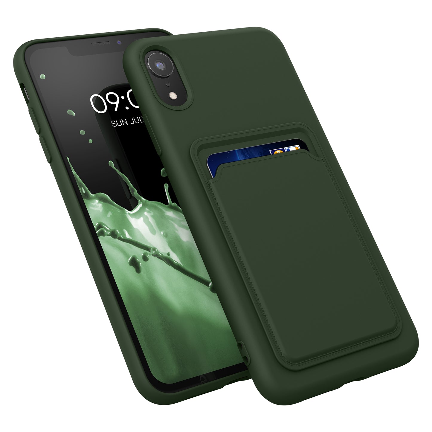 kwmobile Handyhülle für Apple iPhone XR Hülle mit Kartenfach - Schutzhülle Cover