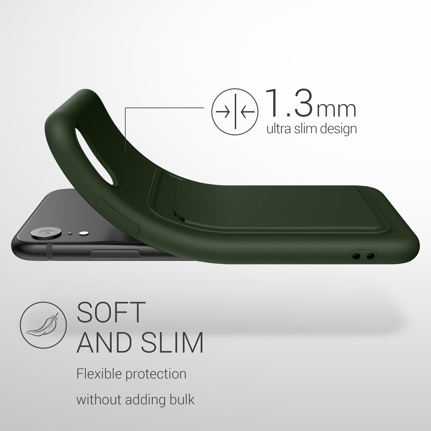 kwmobile Handyhülle für Apple iPhone XR Hülle mit Kartenfach - Schutzhülle Cover