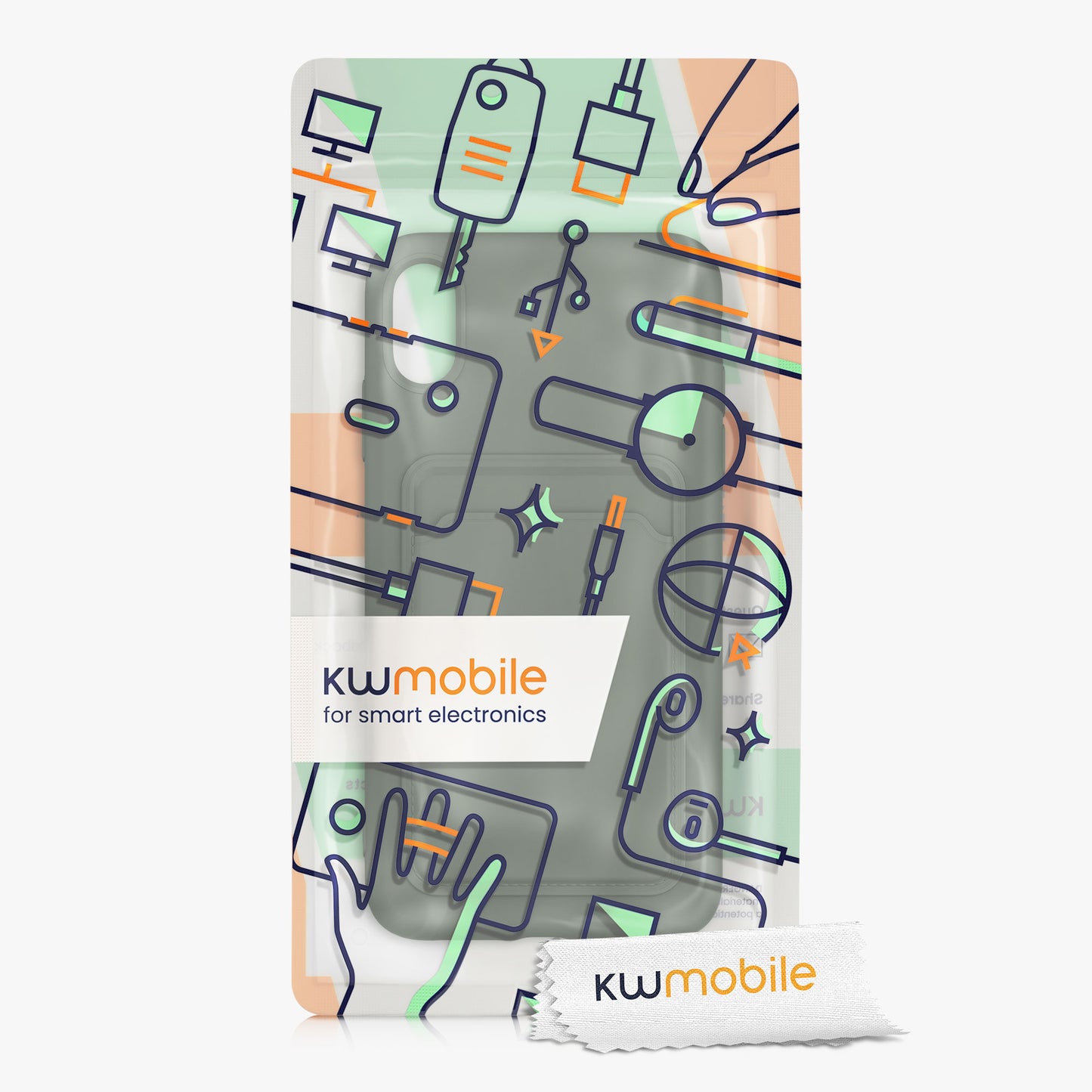 kwmobile Handyhülle für Apple iPhone XR Hülle mit Kartenfach - Schutzhülle Cover