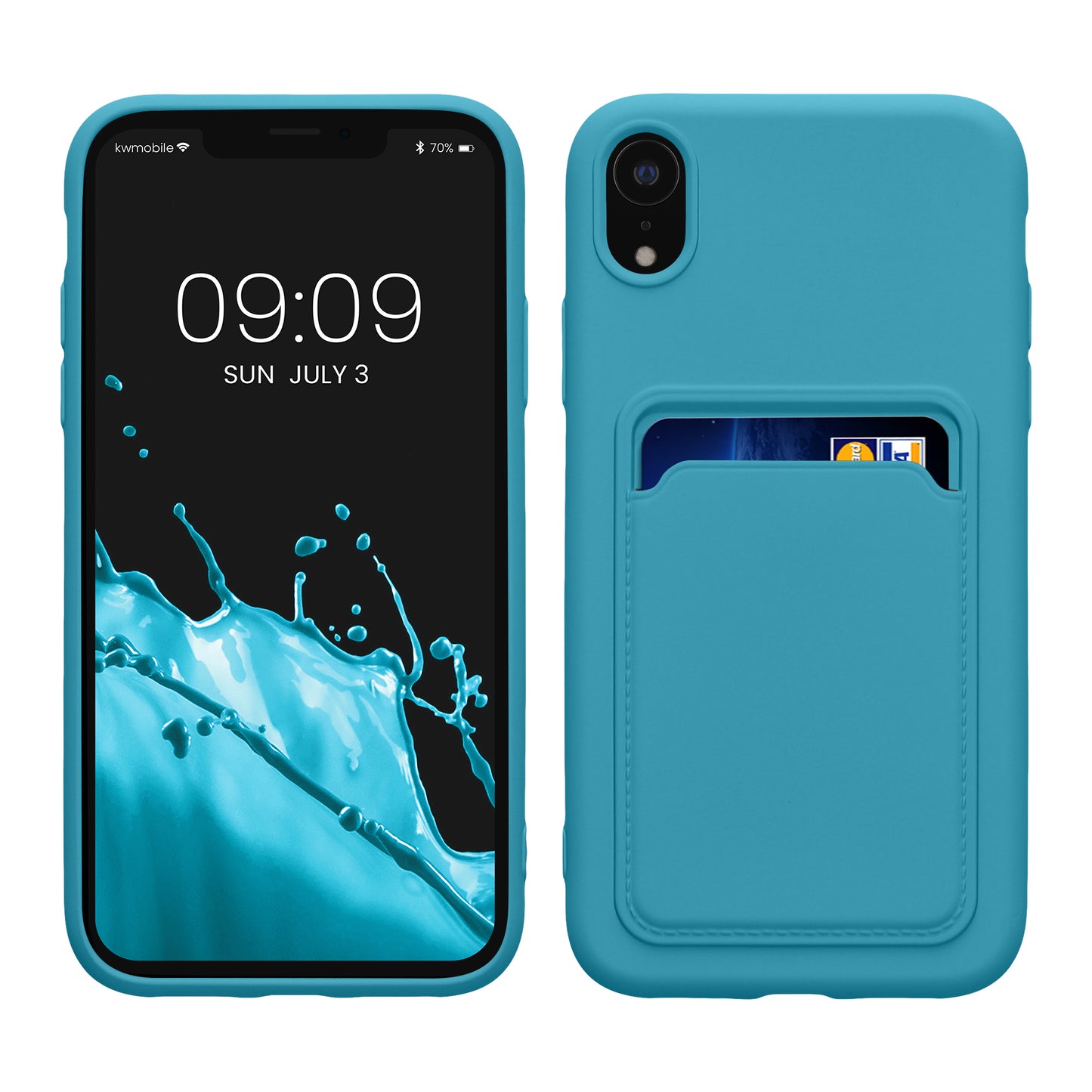kwmobile Handyhülle für Apple iPhone XR Hülle mit Kartenfach - Schutzhülle Cover