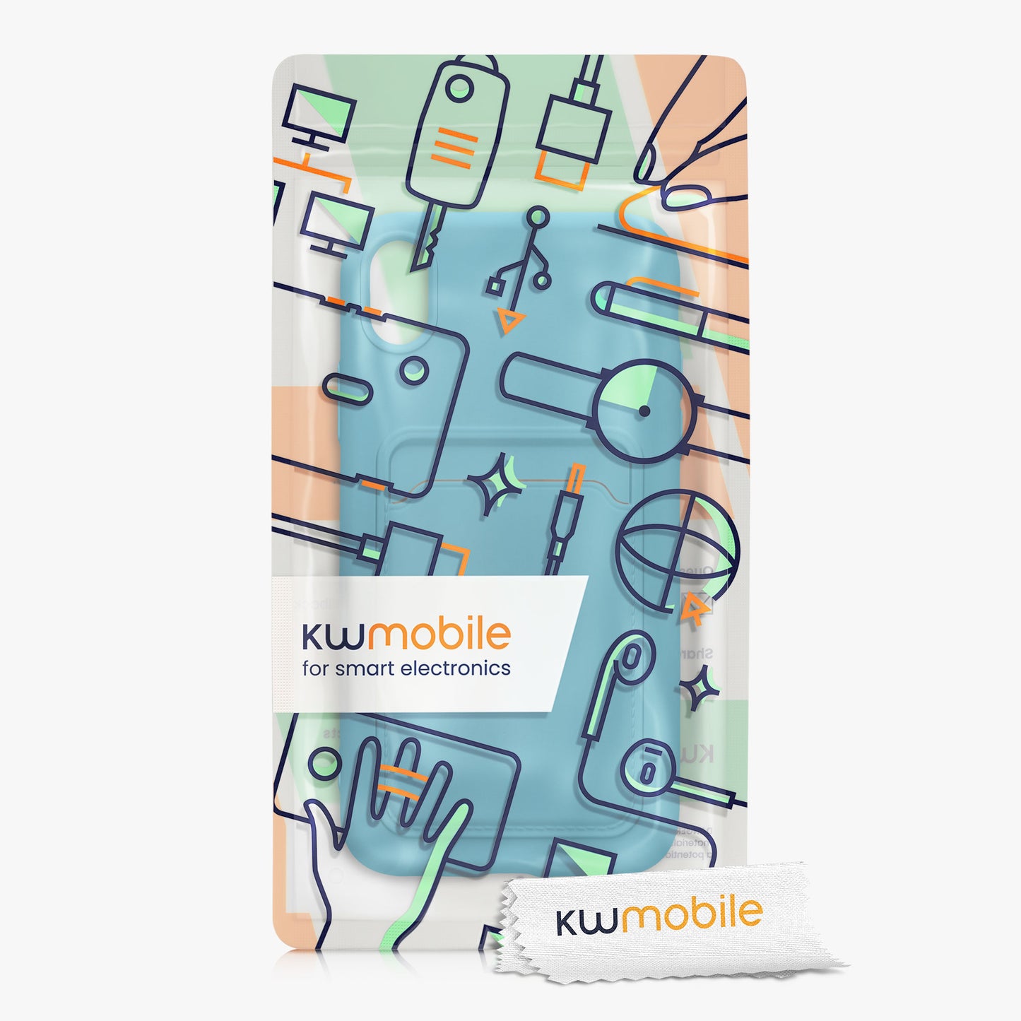 kwmobile Handyhülle für Apple iPhone XR Hülle mit Kartenfach - Schutzhülle Cover