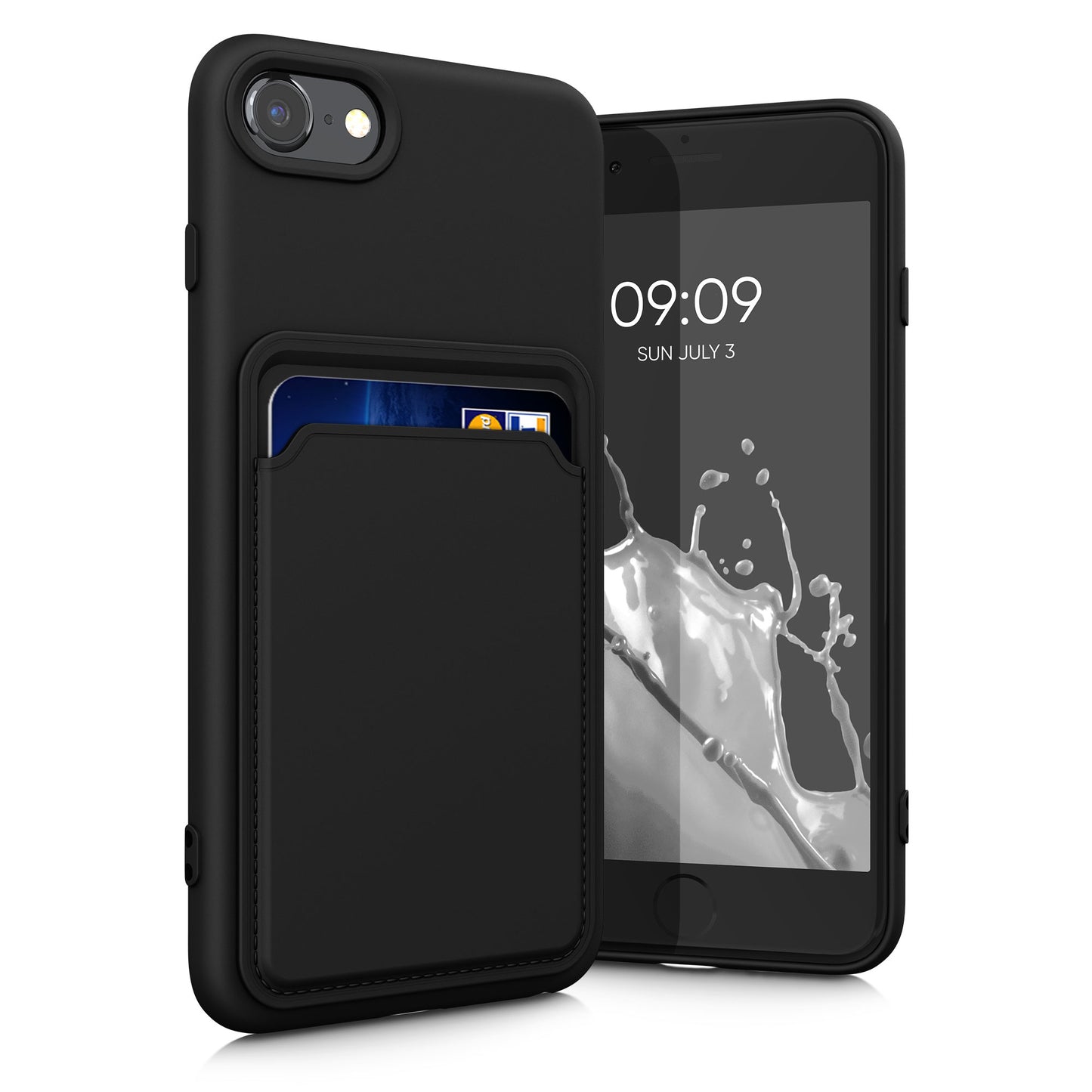 kwmobile Handyhülle für Apple iPhone SE (2022) / SE (2020) / 8 / 7 Hülle mit Kartenfach - Schutzhülle Cover