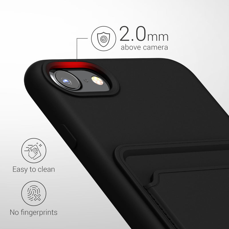 kwmobile Handyhülle für Apple iPhone SE (2022) / SE (2020) / 8 / 7 Hülle mit Kartenfach - Schutzhülle Cover