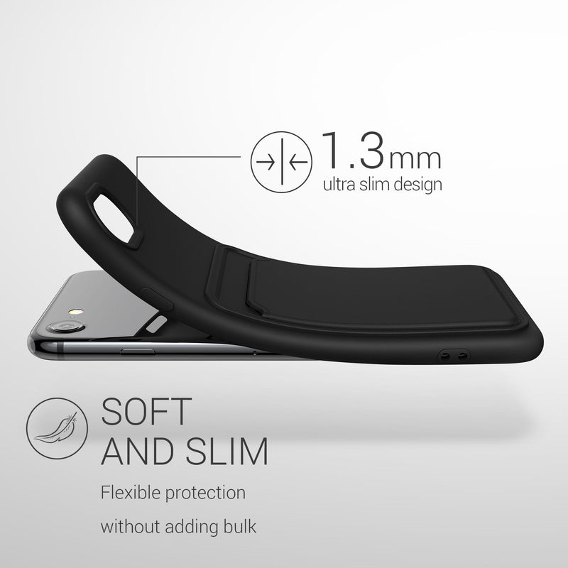 kwmobile Handyhülle für Apple iPhone SE (2022) / SE (2020) / 8 / 7 Hülle mit Kartenfach - Schutzhülle Cover