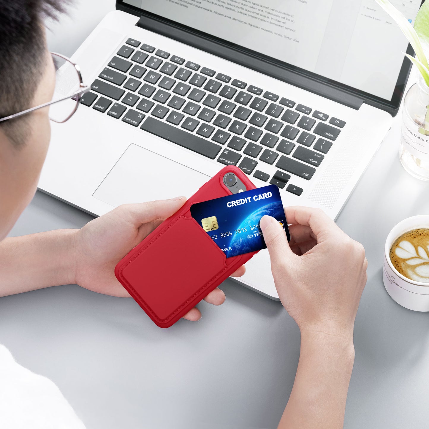 kwmobile Handyhülle für Apple iPhone SE (2022) / SE (2020) / 8 / 7 Hülle mit Kartenfach - Schutzhülle Cover