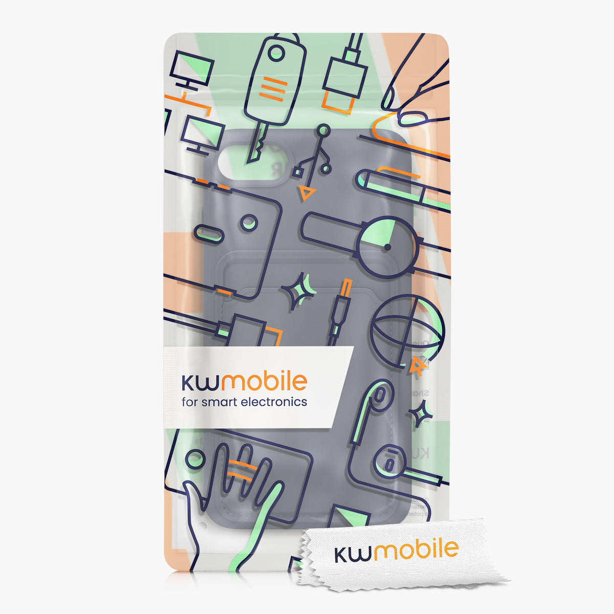 kwmobile Handyhülle für Apple iPhone SE (2022) / SE (2020) / 8 / 7 Hülle mit Kartenfach - Schutzhülle Cover
